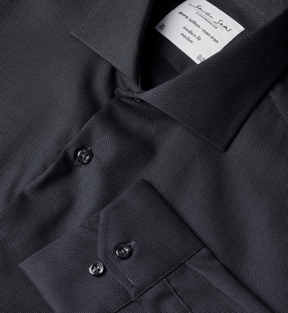 Seven Seas Skjorter ss310-koksgrå_S - Bygholm Menswear